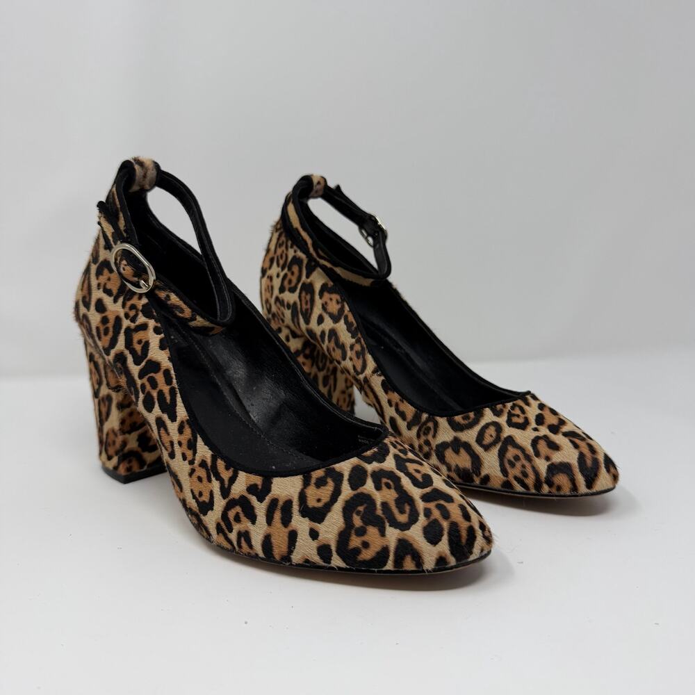 White House Black Market Leopard Block Heels 7M